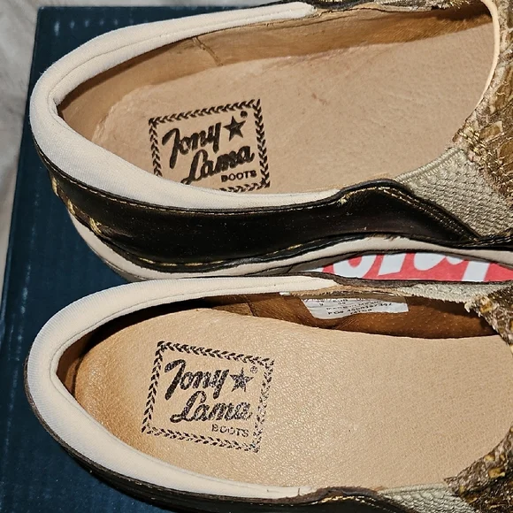 Tony Lama Brown Slip-On Loafers - Picture 4 of 6